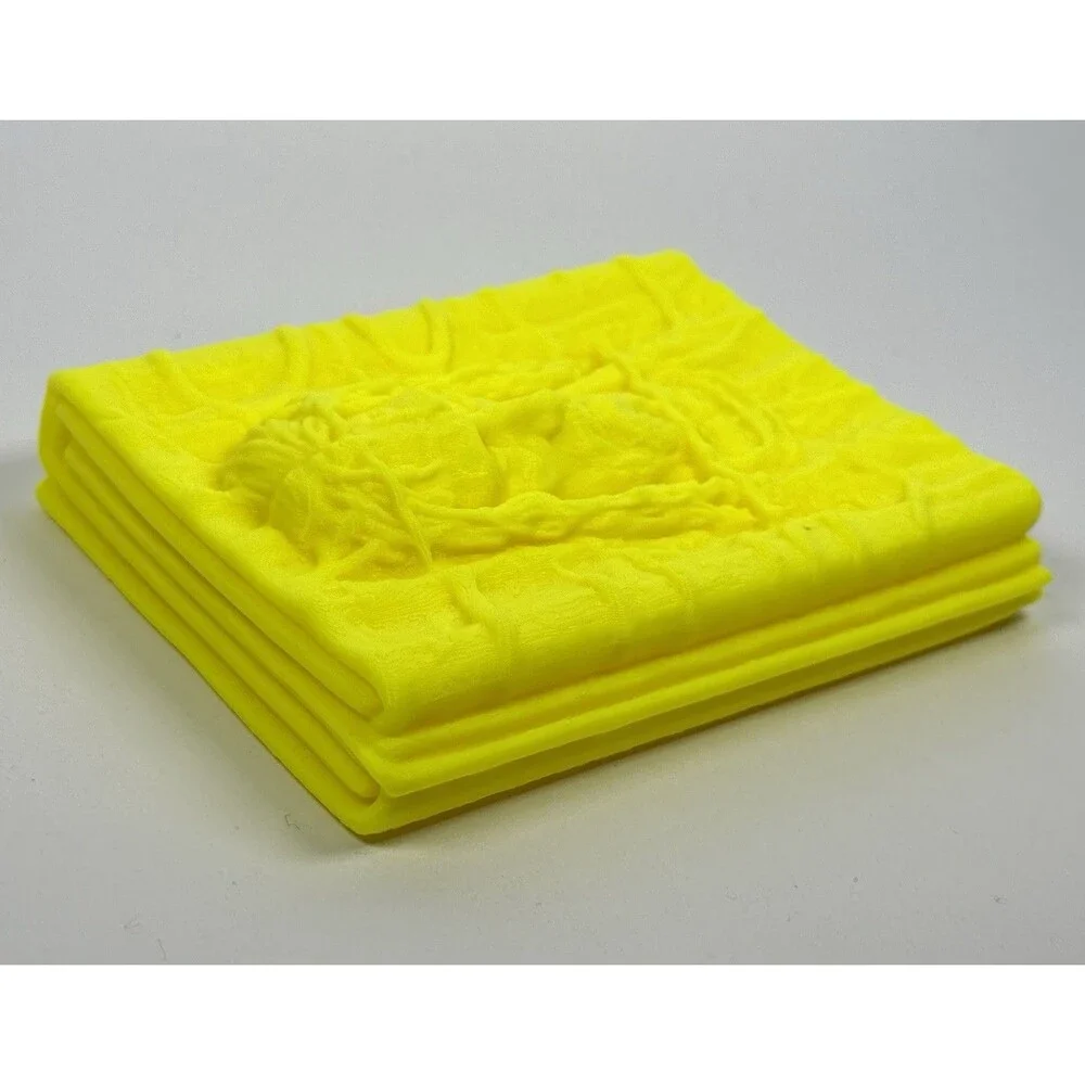 The Shroud Of Turin Jesus, Religious Yellow Plastic Toy
